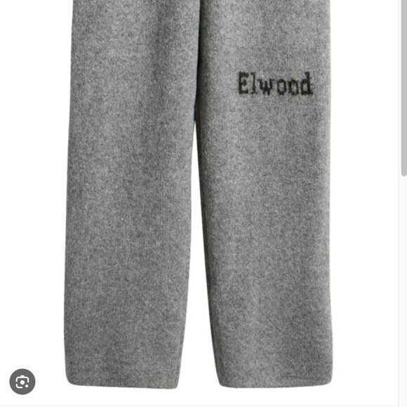 Mens ELWOOD Intarsia Logo Baggy Knit Sweatpants - Picture 14 of 15